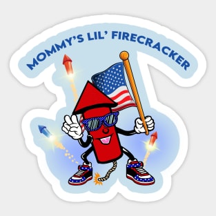 Mommy's Little Firecracker 4th of July Sticker